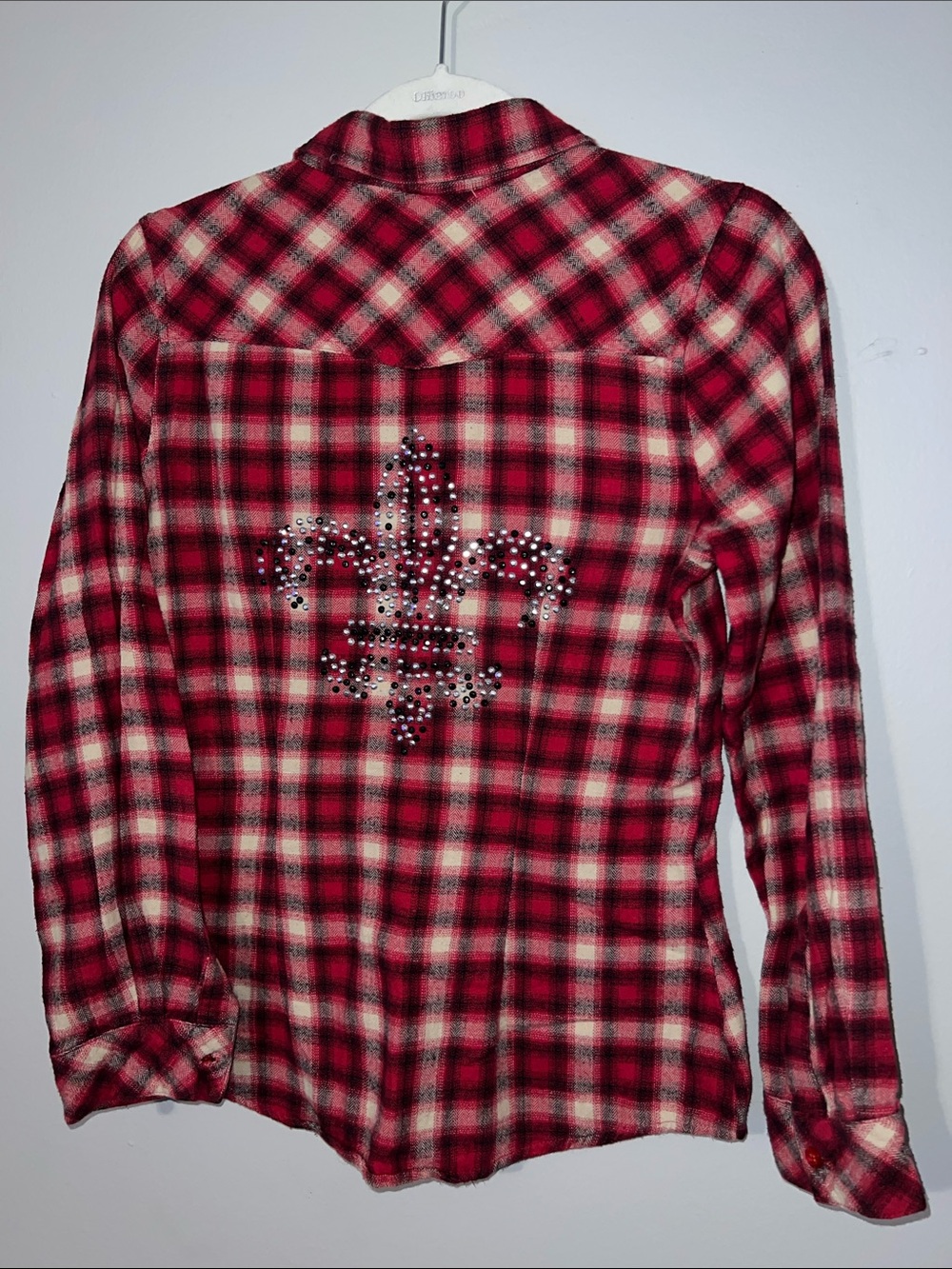 Decoded size M bling button up